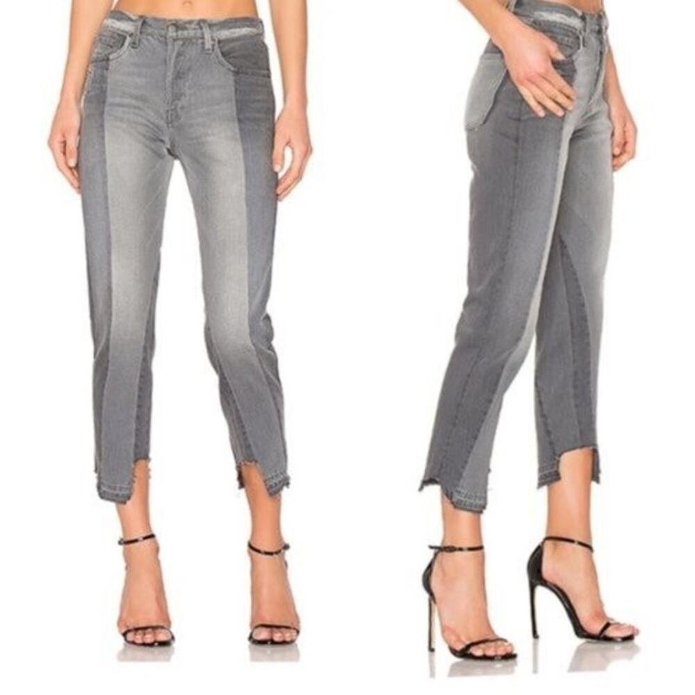 Frame Le Mix Nouveau Jeans SIZE 25 RUNS SMALL Ash Gray Two Tone Raw Hem - Picture 2 of 14